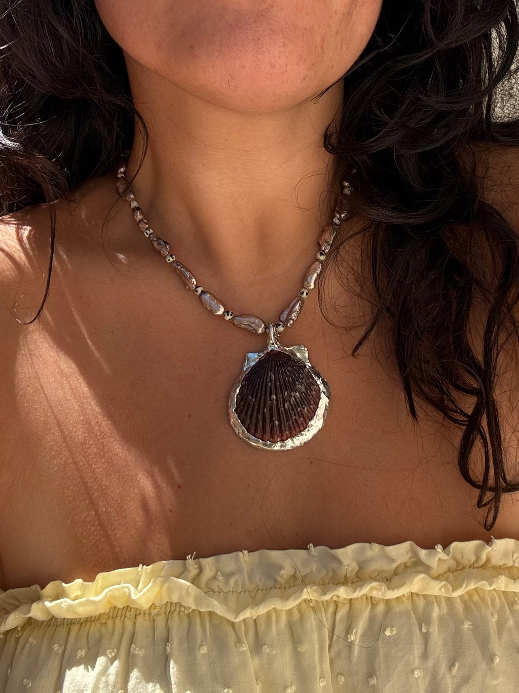 shell on pearls