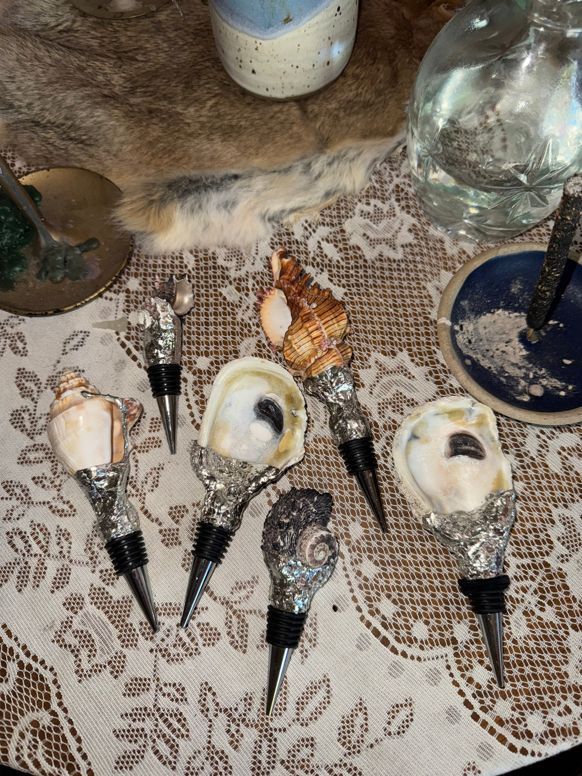 shell wine stoppers