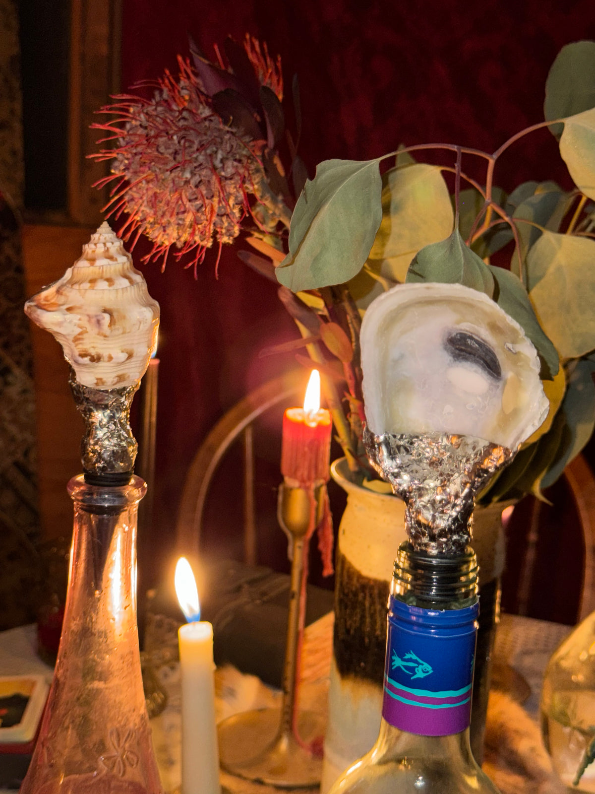 shell wine stoppers