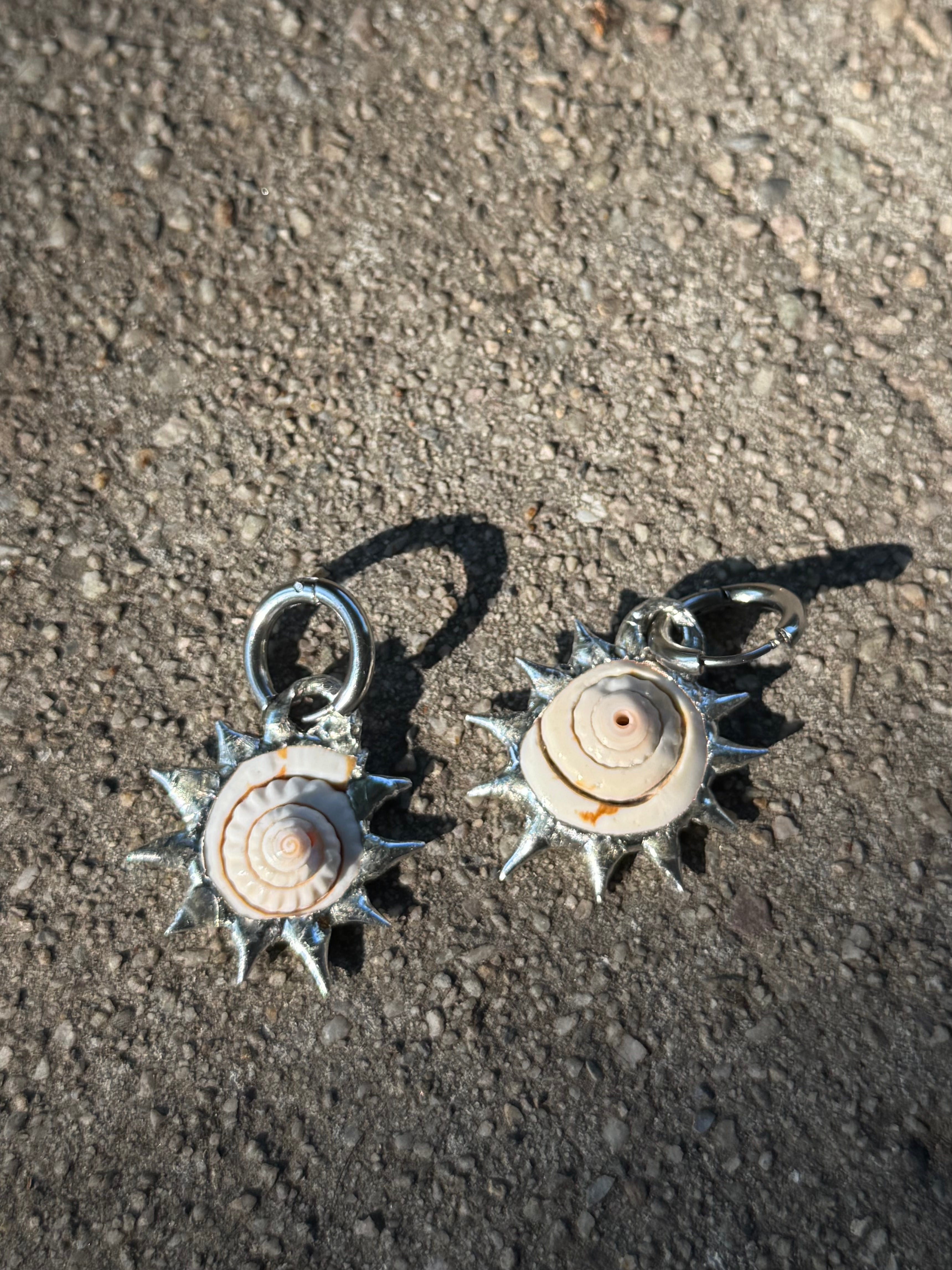 shell spiral earrings
