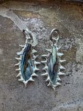 dyed mother of pearl earrings