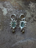 abalone charm earrings