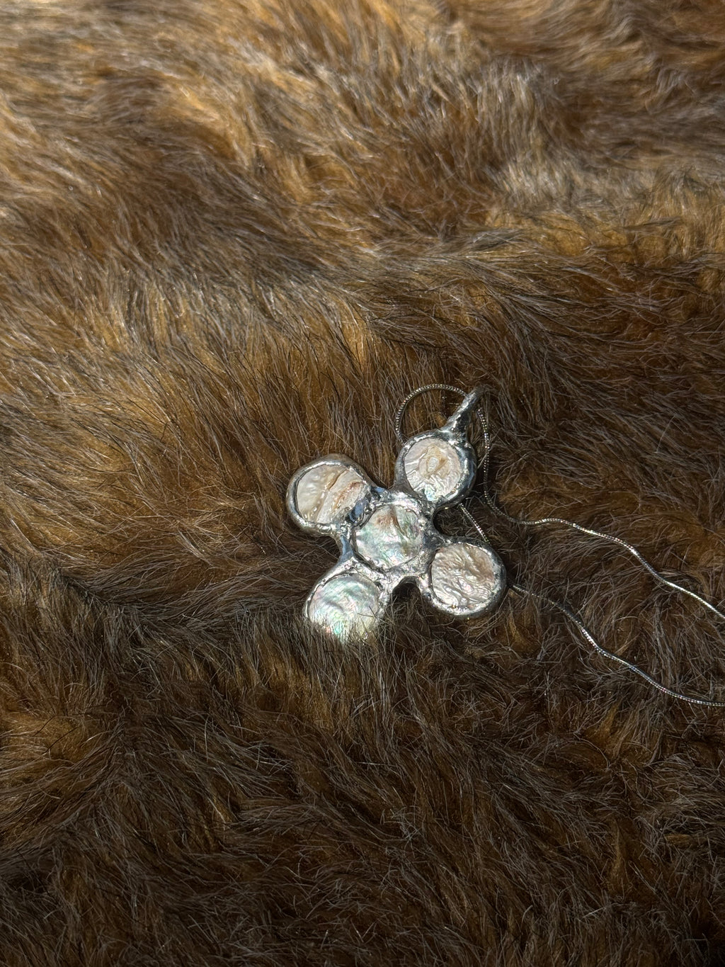 pearl cross pendant