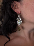 blue mother of pearl shell earring