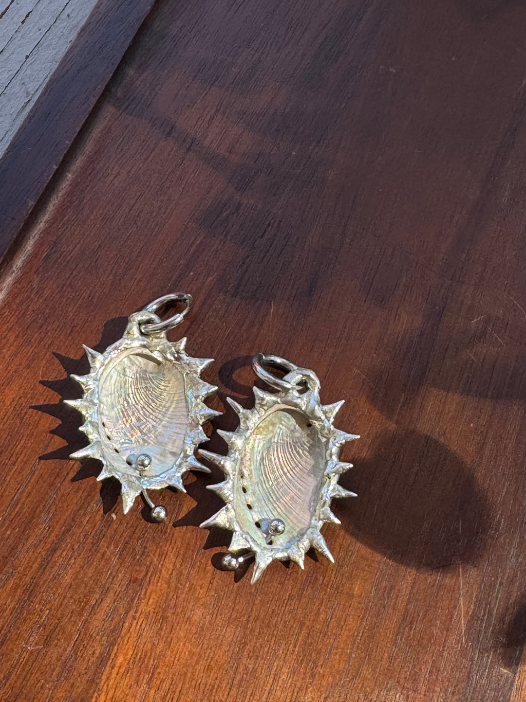 abalone pierced earring