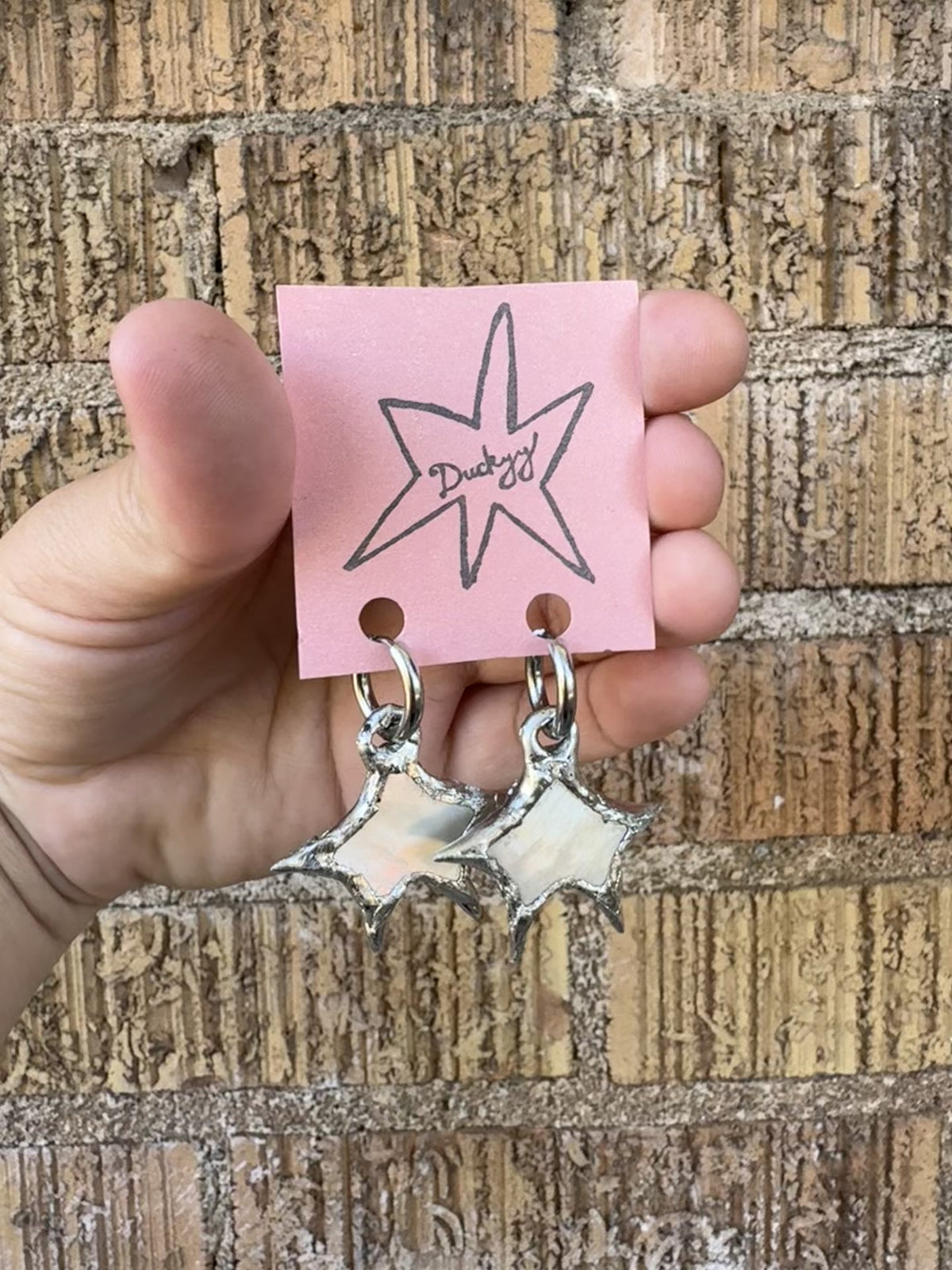 mother of pearl star earring