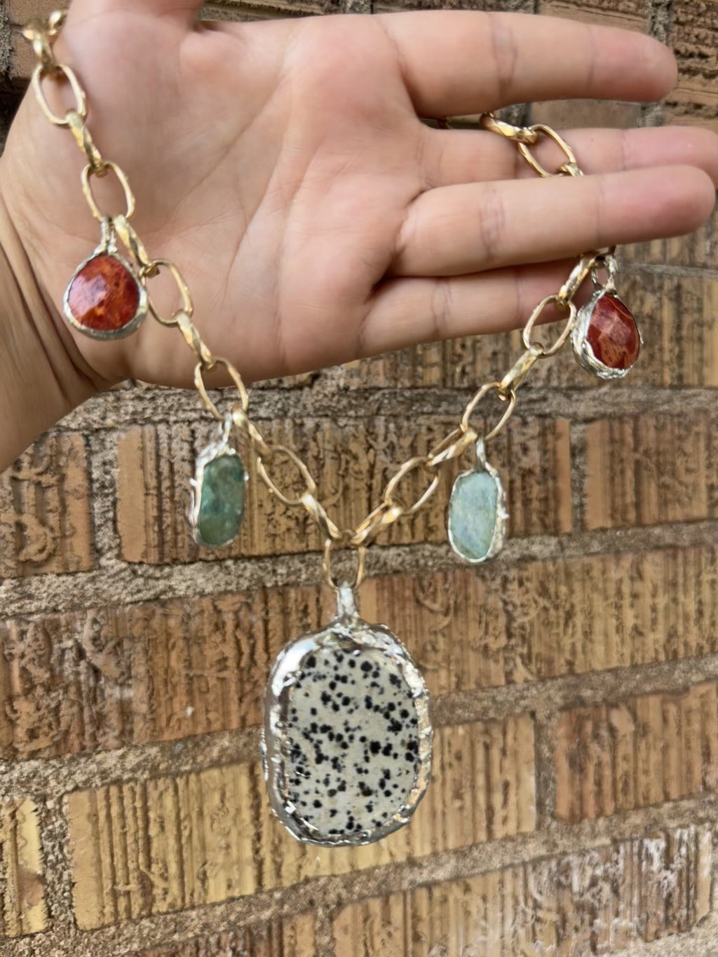 dalmatian jasper chunky charmed