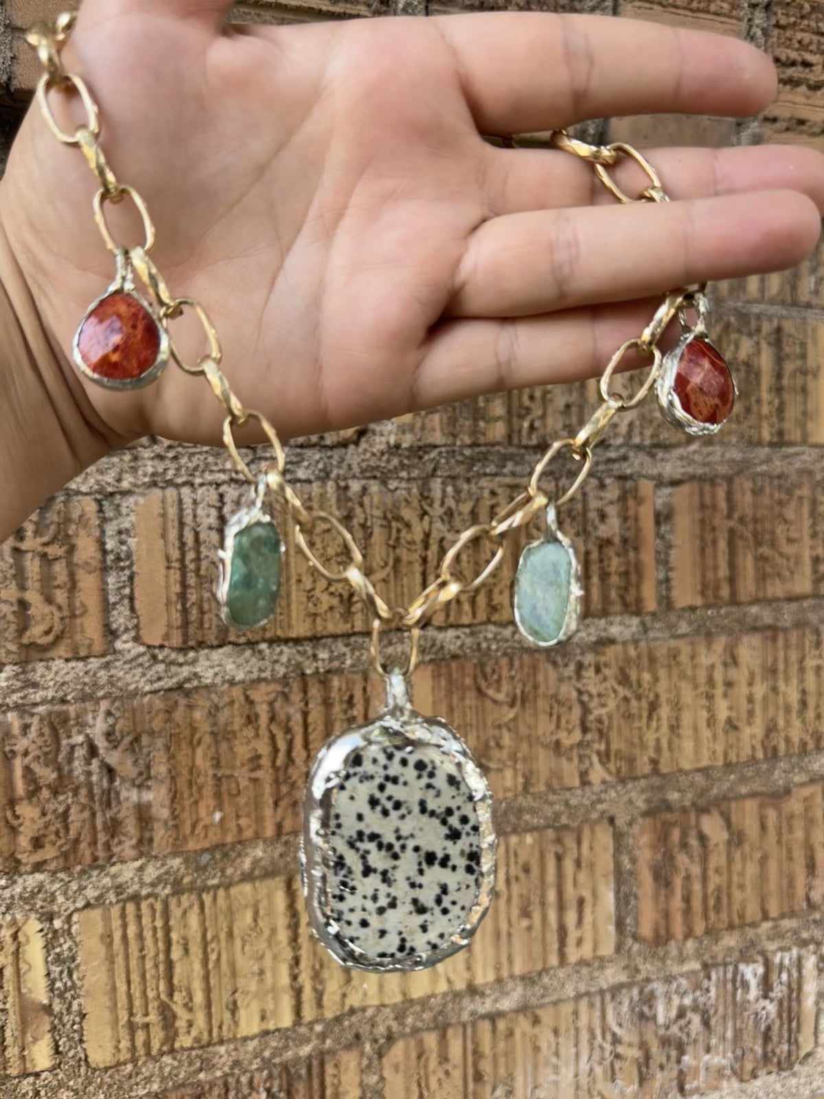 dalmatian jasper chunky charmed