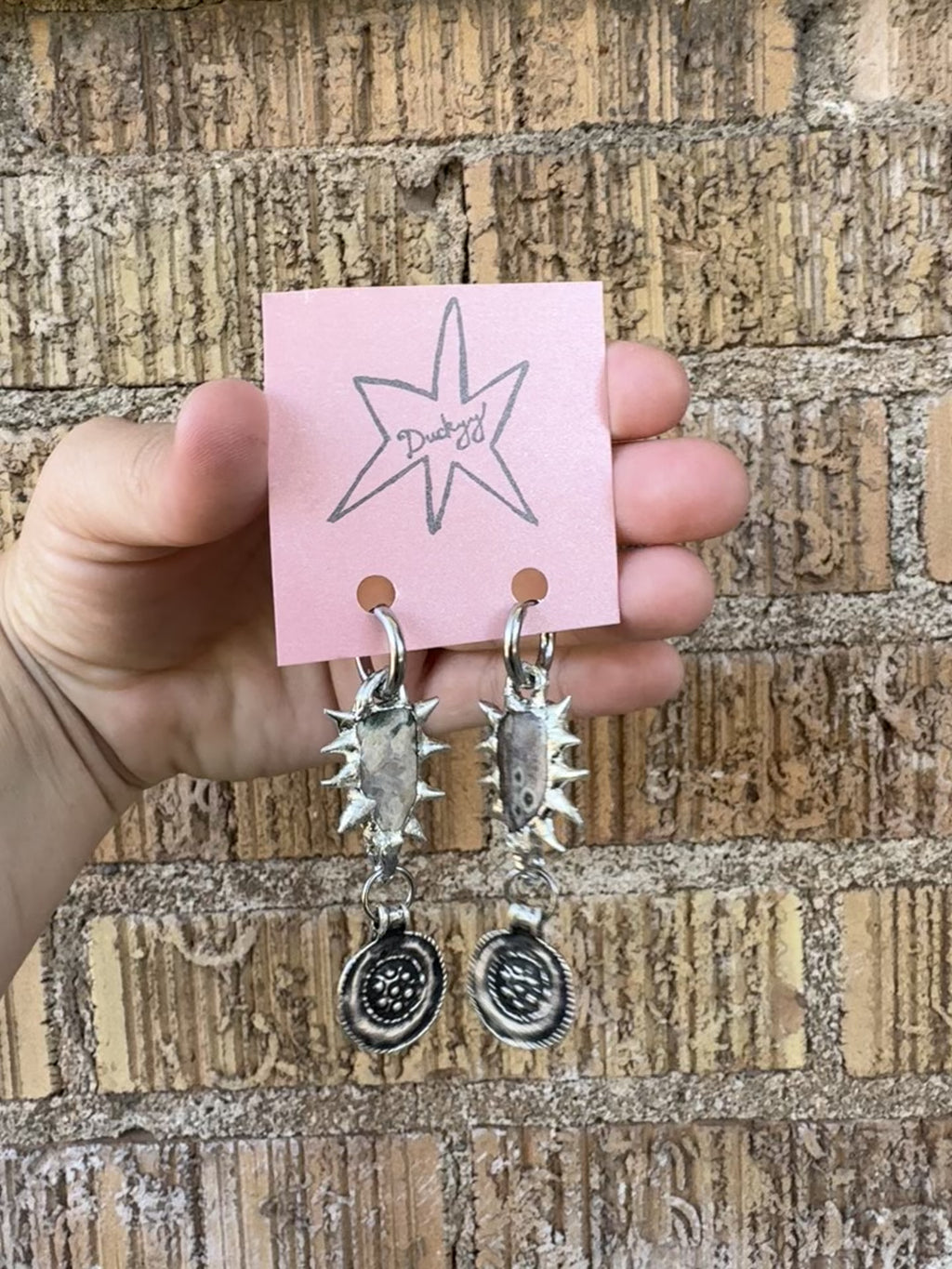agate dangle earring